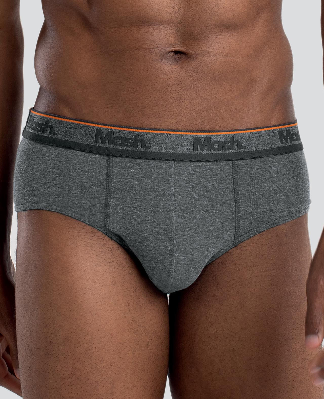 Cueca Slip Cotton Cinza Mescla Grafite