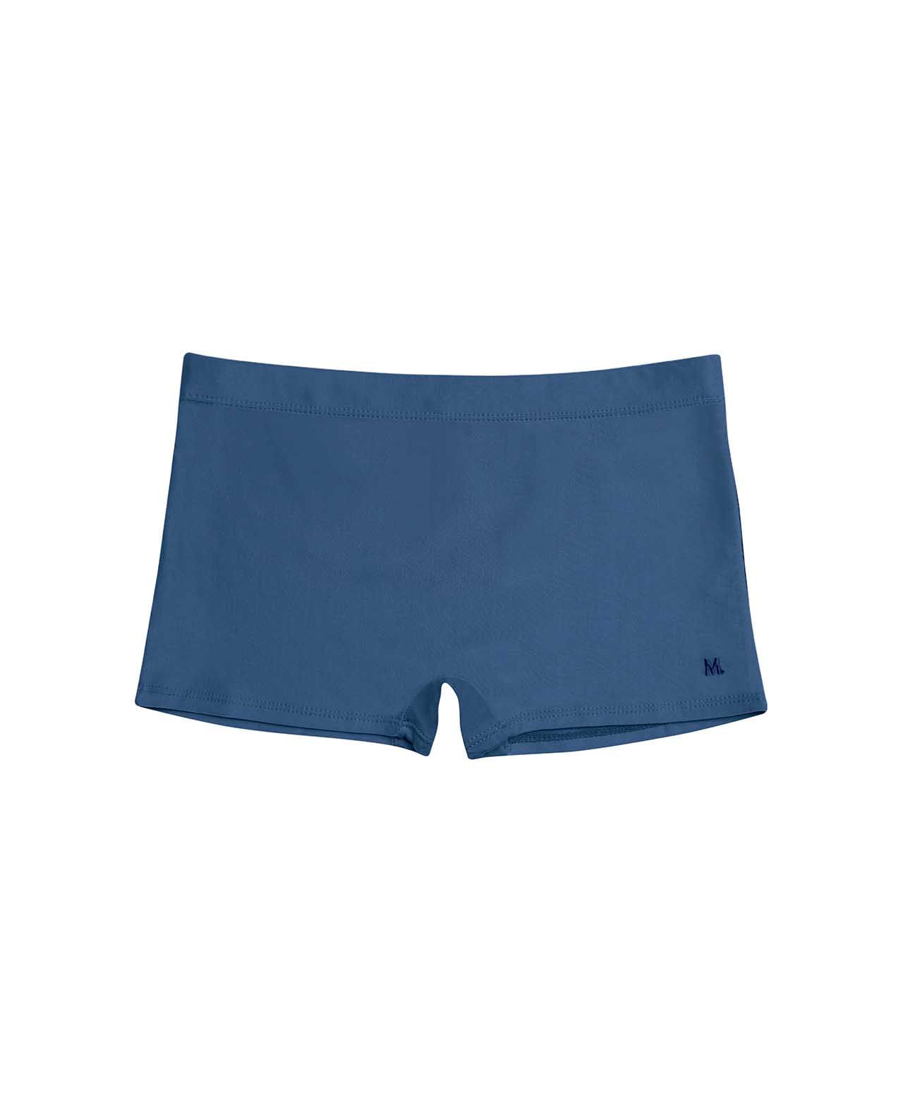 Sunga Boxer Lisa com Vivo Lateral Plus Size Azul Marinho