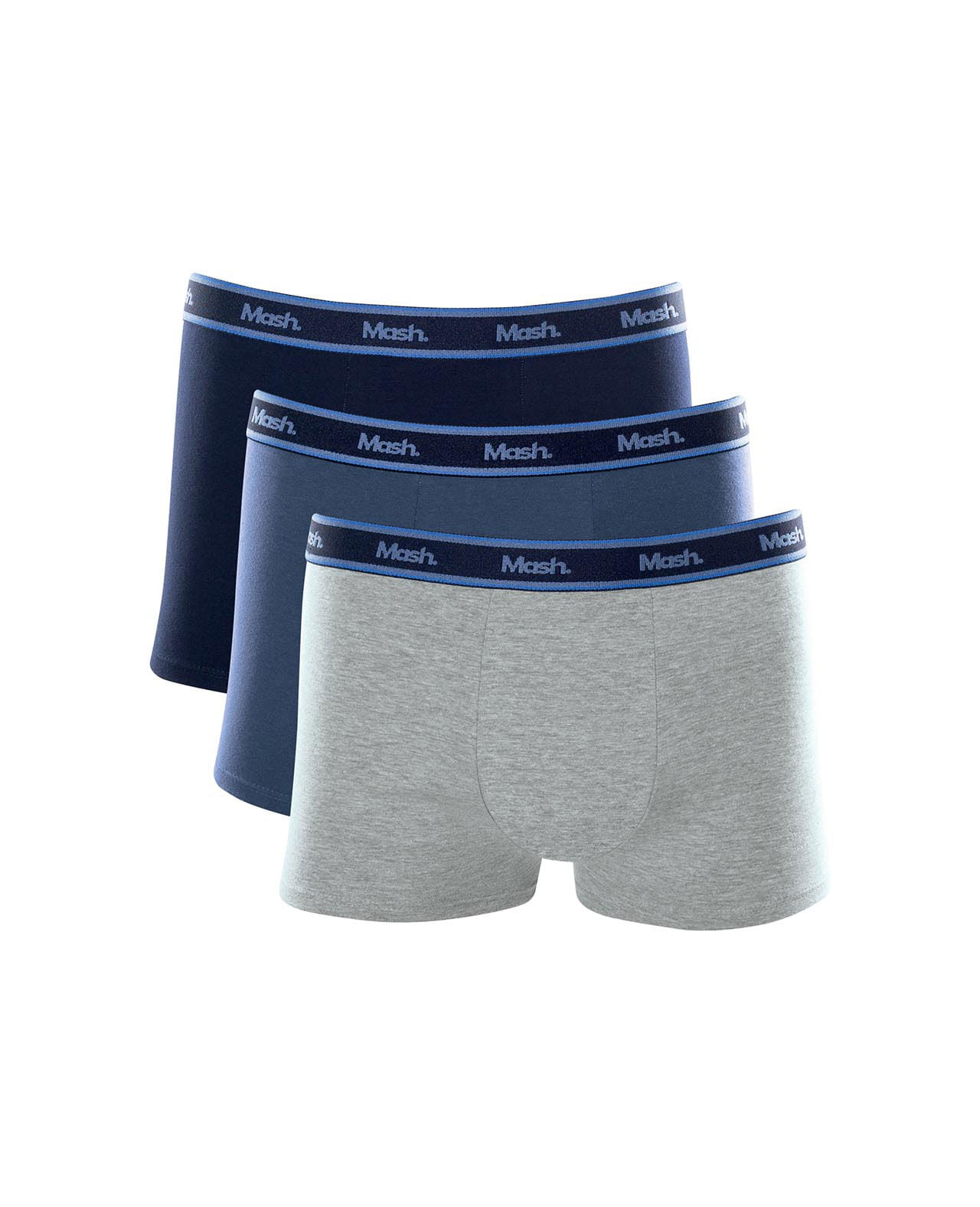 Kit 3 Cuecas Boxer Cotton Azul Marinho