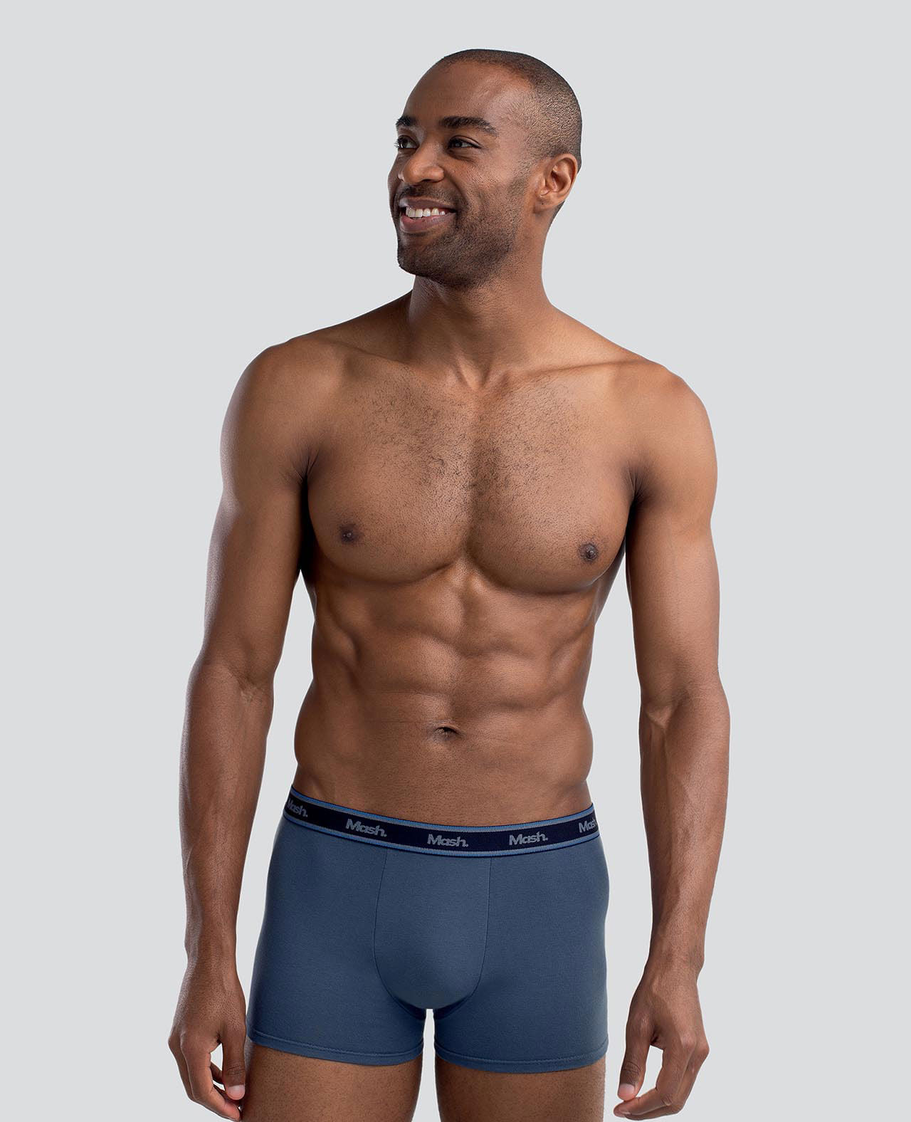 Kit 3 Cuecas Boxer Cotton Azul Marinho