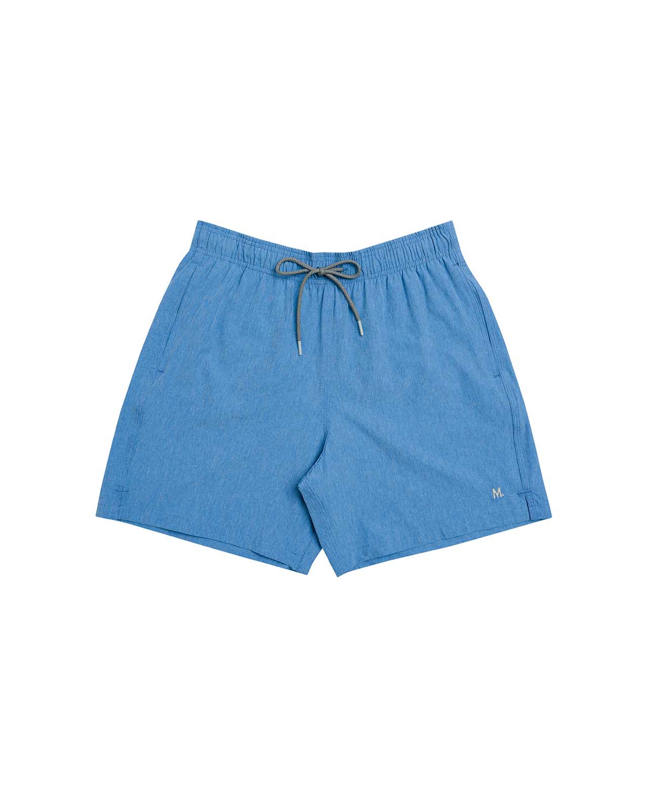 Short Praia Liso Mescla Azul Denin