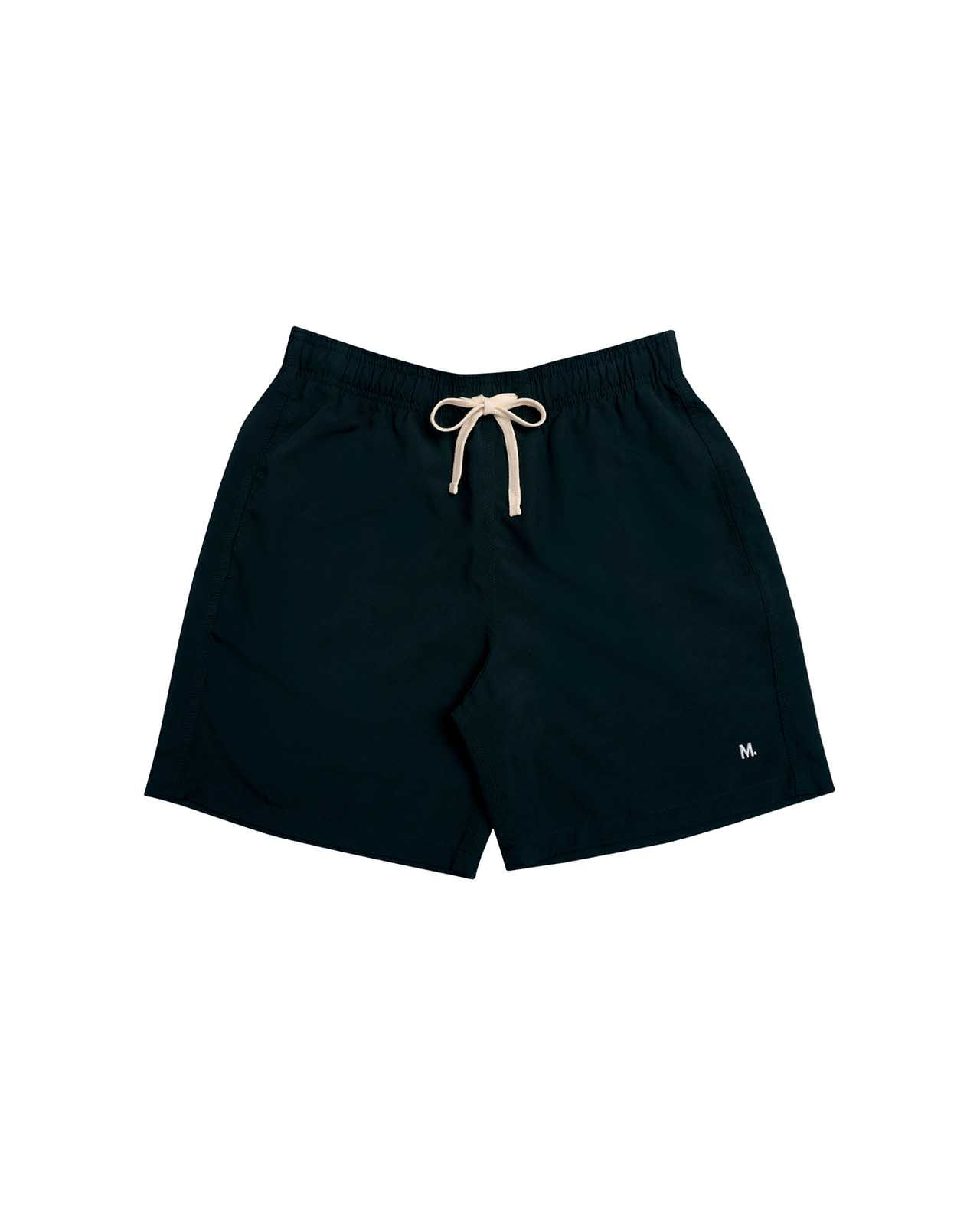 Short Praia Casual Liso Plus Size Azul Marinho
